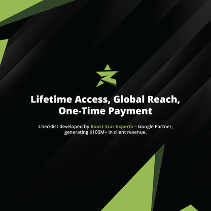 BOOST STAR Experts' Ultimate E-Commerce Conversion Checklist